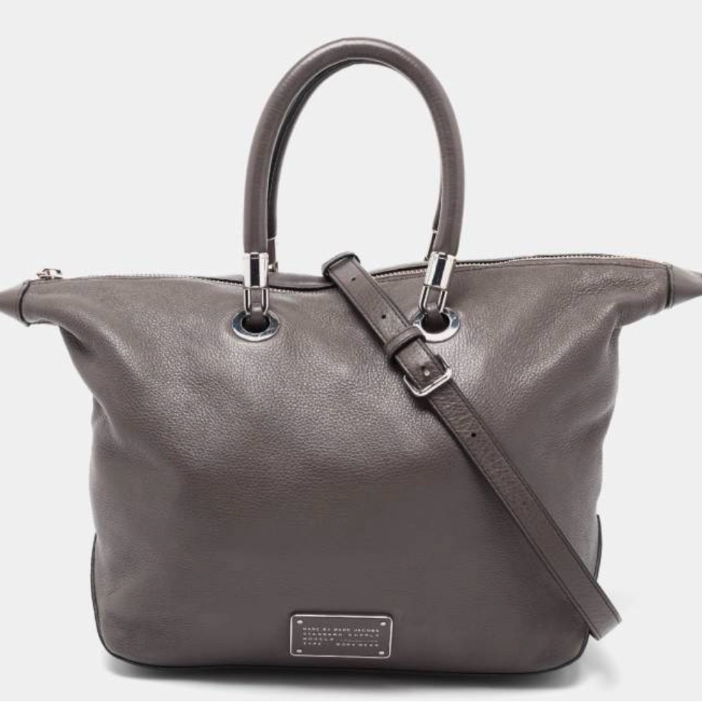 Marc By Marc Jacobs Gray Leather Tote Bag Brand New With Tags